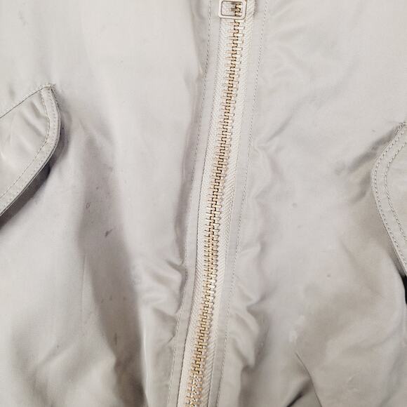Moussy womens green MA-1 utility satin bomber jacket size medium - Picture 4 of 12